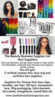 The Beauty business supplier list