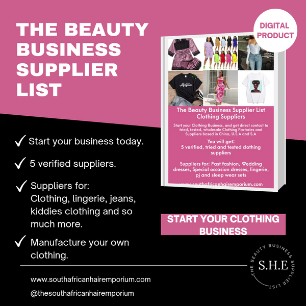 The Beauty Business Supplier List| Clothing Supplier list