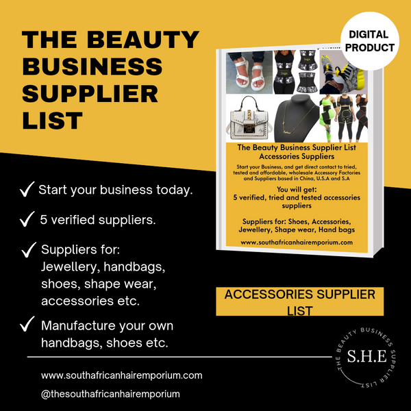 The Beauty Business Supplier List| Accessories suppliers