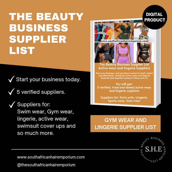 The Beauty Business Supplier List| Active wear and Lingerie suppliers