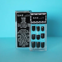 S.H.E nailed it Dark blue press on nails